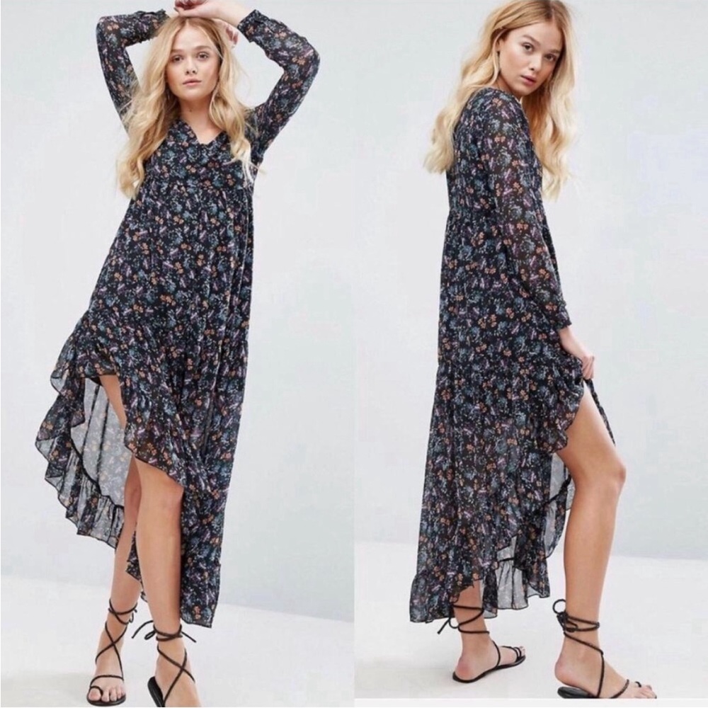 Walter Baker Asymmetrical Hem Benji Dress in Floral Melody Size 6